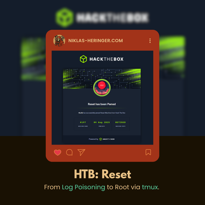 HTB Reset: From Log Poisoning to Root. Exploiting Tmux, Rexec and Misconfigured Sudo